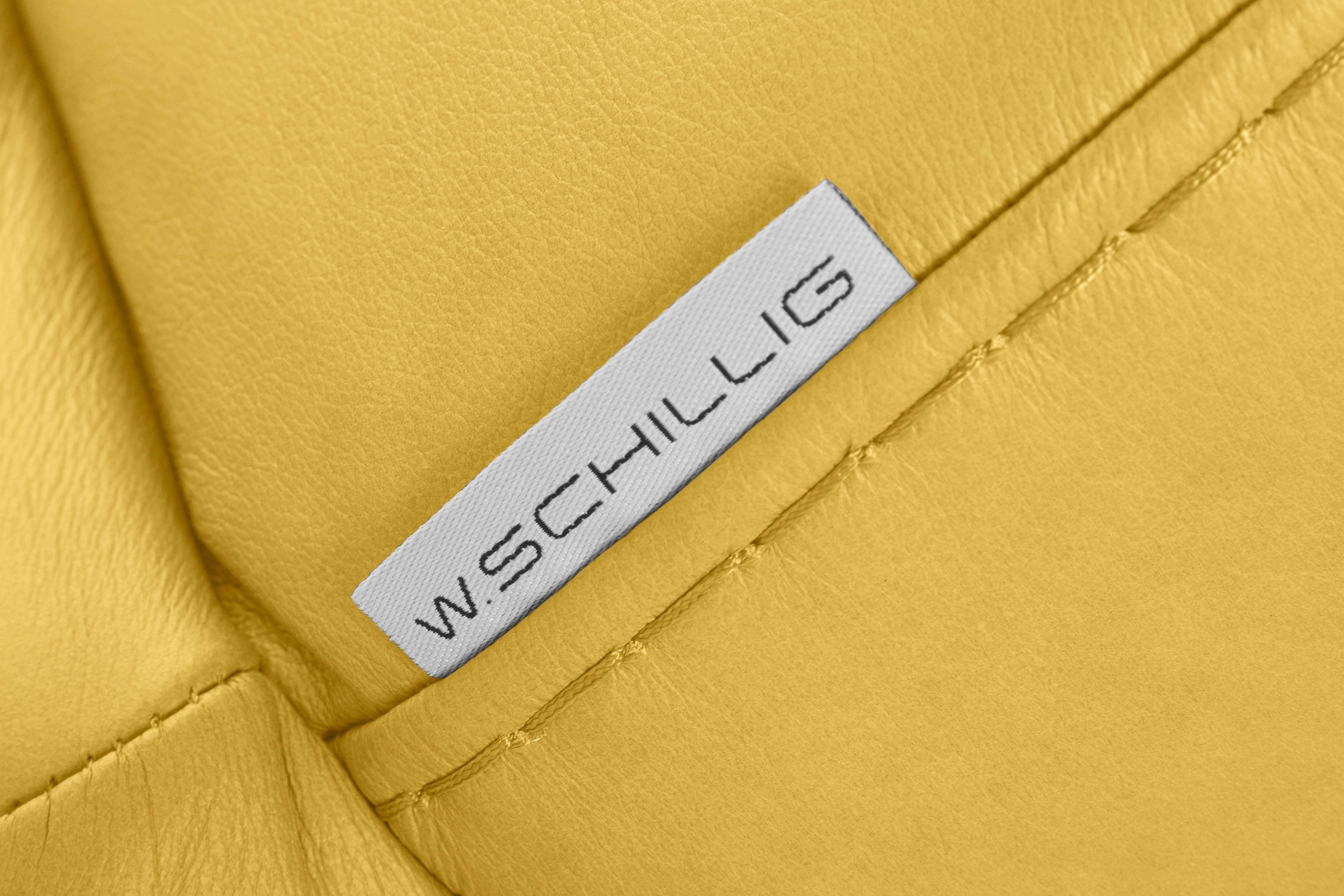 W.SCHILLIG 2-Sitzer Metallfüßen pulverbeschichtet, 192 Breite mit in montanaa, cm Schwarz