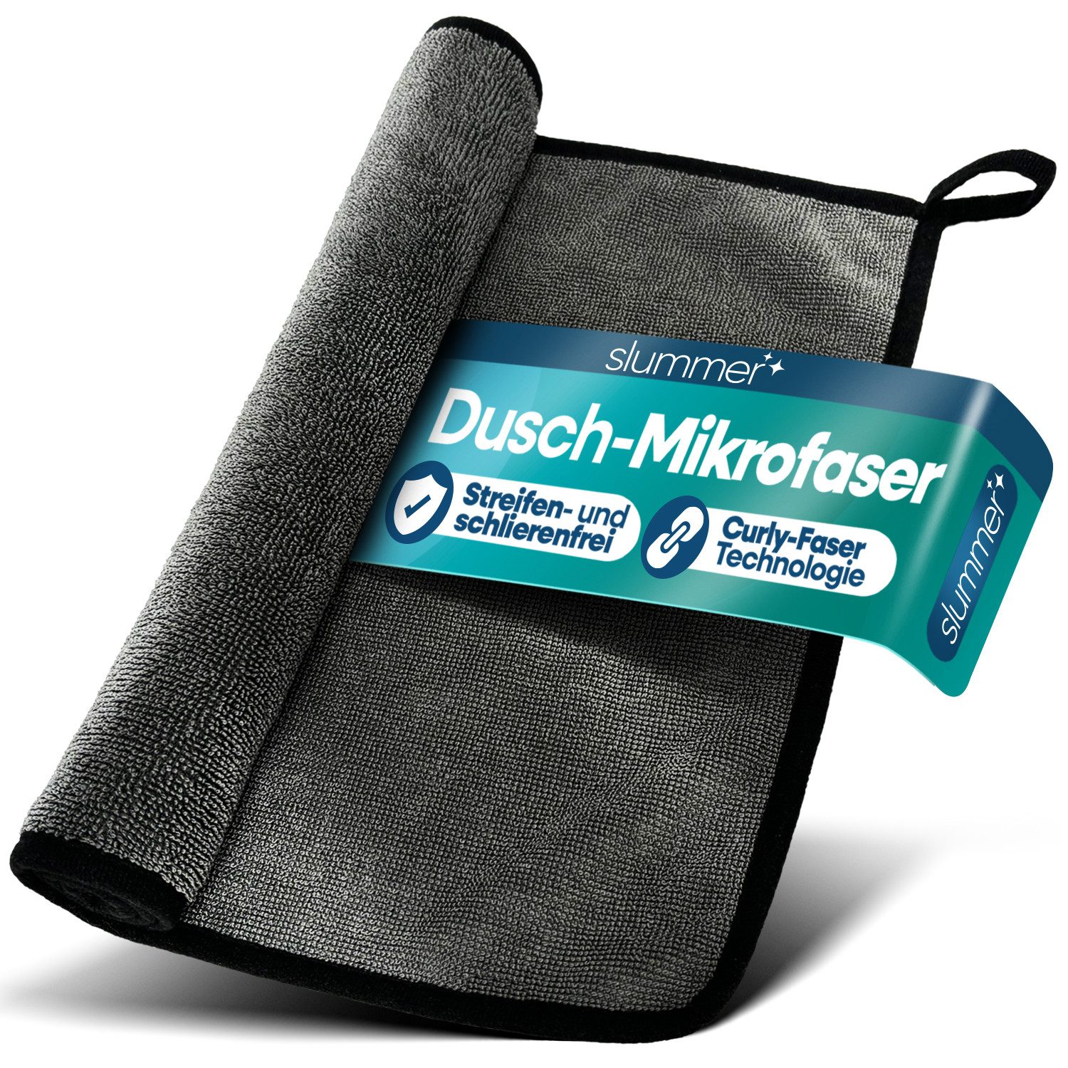 Slummer Trockentuch Dusche Fensterputztuch streifenfrei Mikrofasertuch (Mikrofaser, 40x60 cm, 1-tlg., Mikrofasertuch, hohe Wasseraufnahme Auto Küche Camping)