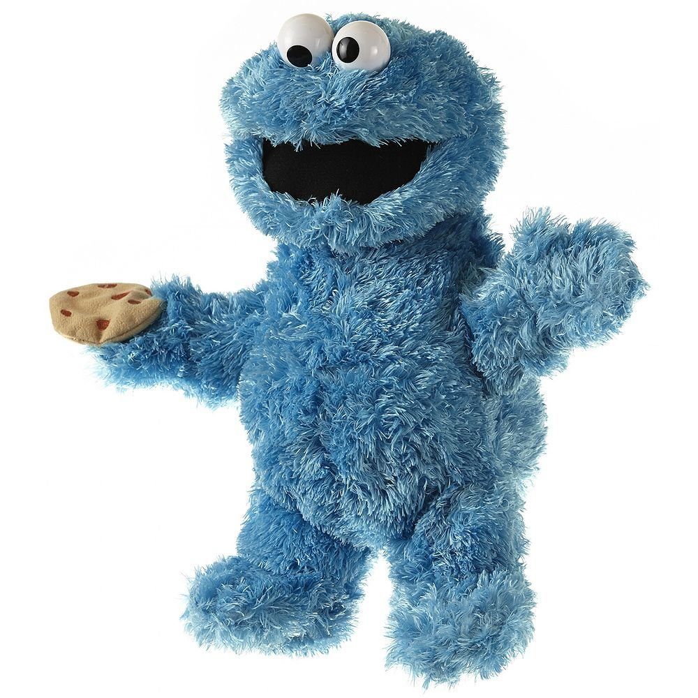 Living Puppets Handpuppe Living Puppets Sesamstraße Handpuppe Krümelmonster 37 cm (Packung), Sehr gut geeignet um Geschichten zu erzählen