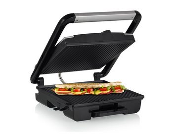 PRINCESS Kontaktgrill, 2000 W, Low fat Elektro Multi Tisch-grill Indoor Paninimaker & Zange 30x27cm