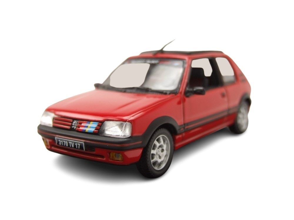 Norev Modellauto Peugeot 205 GTi 1.9 1991 rot PTS Deko, Maßstab 1:43