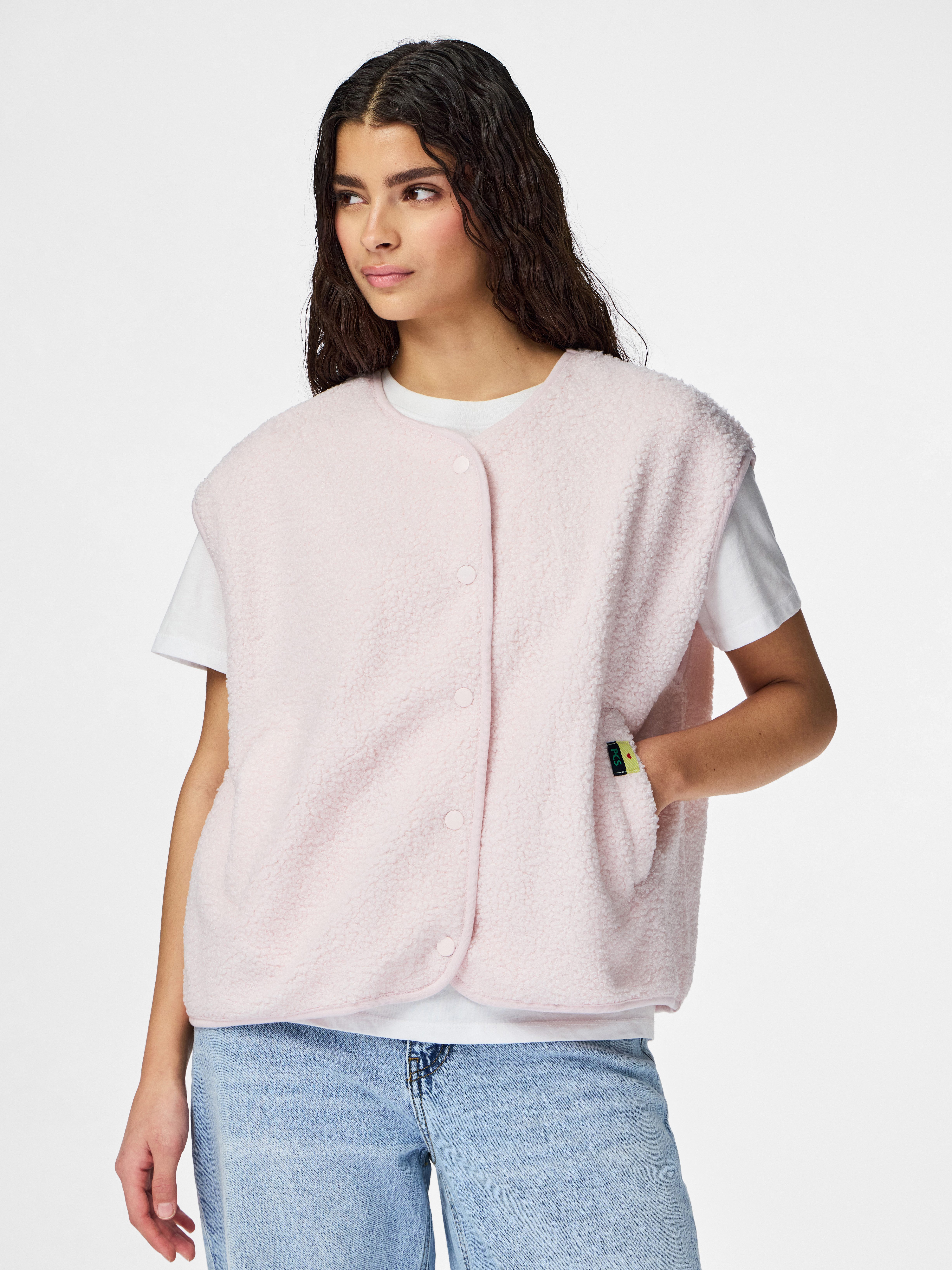 pieces PCKATTY TEDDY VEST NOOS BC Kunstfaser