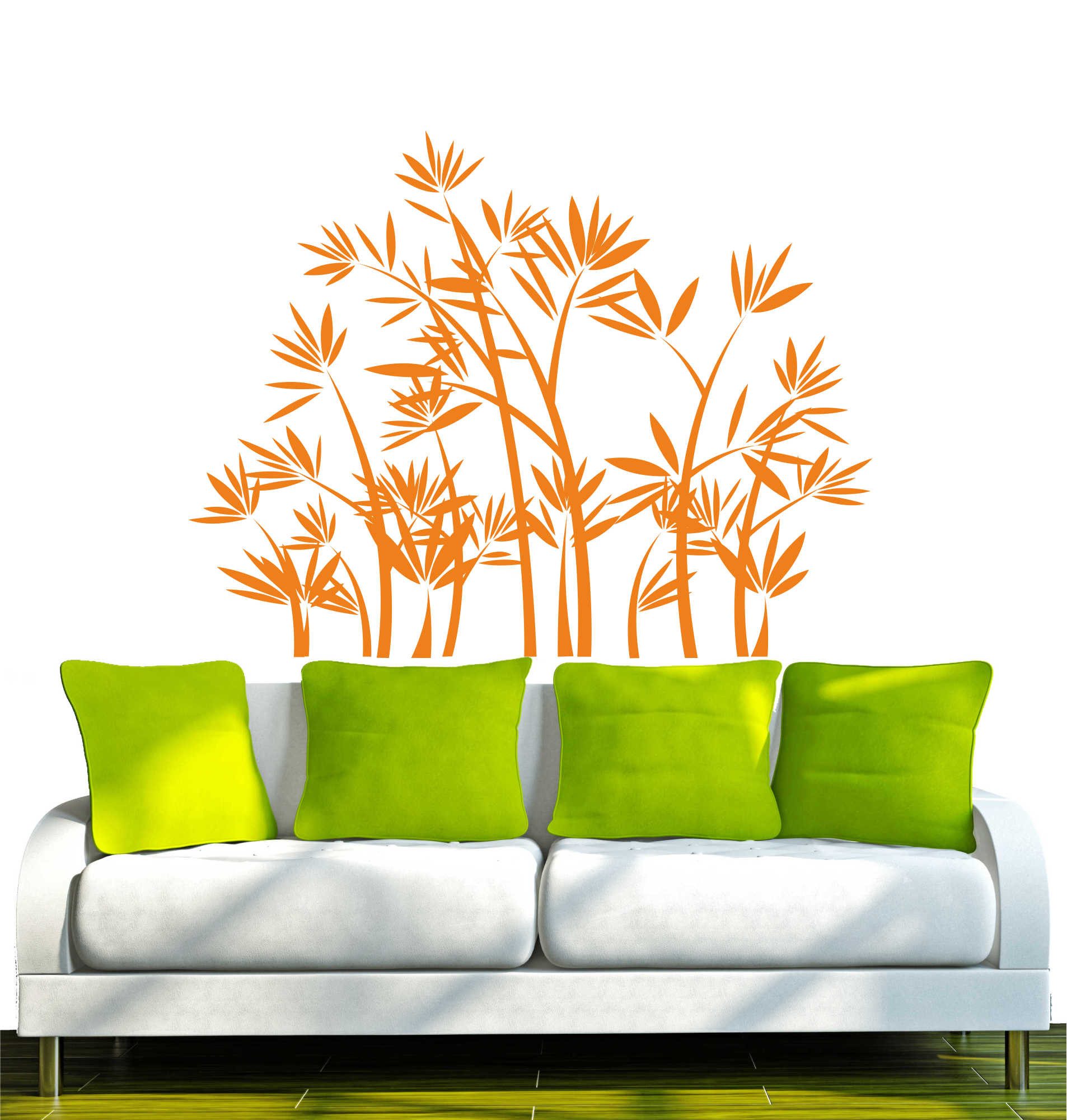 INDIGOS UG Wandtattoo Wandtattoo - Wandaufkleber - w209 Schilf Bambus Ranke Wandaufkleber