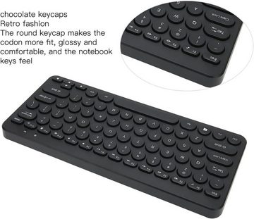 PUSOKEI 2,4 GHz Kabellos-Technologie ermöglicht flexible Tastatur- und Maus-Set, mit ergonomischem Design & schlanker Form maximale Bewegungsfreiheit