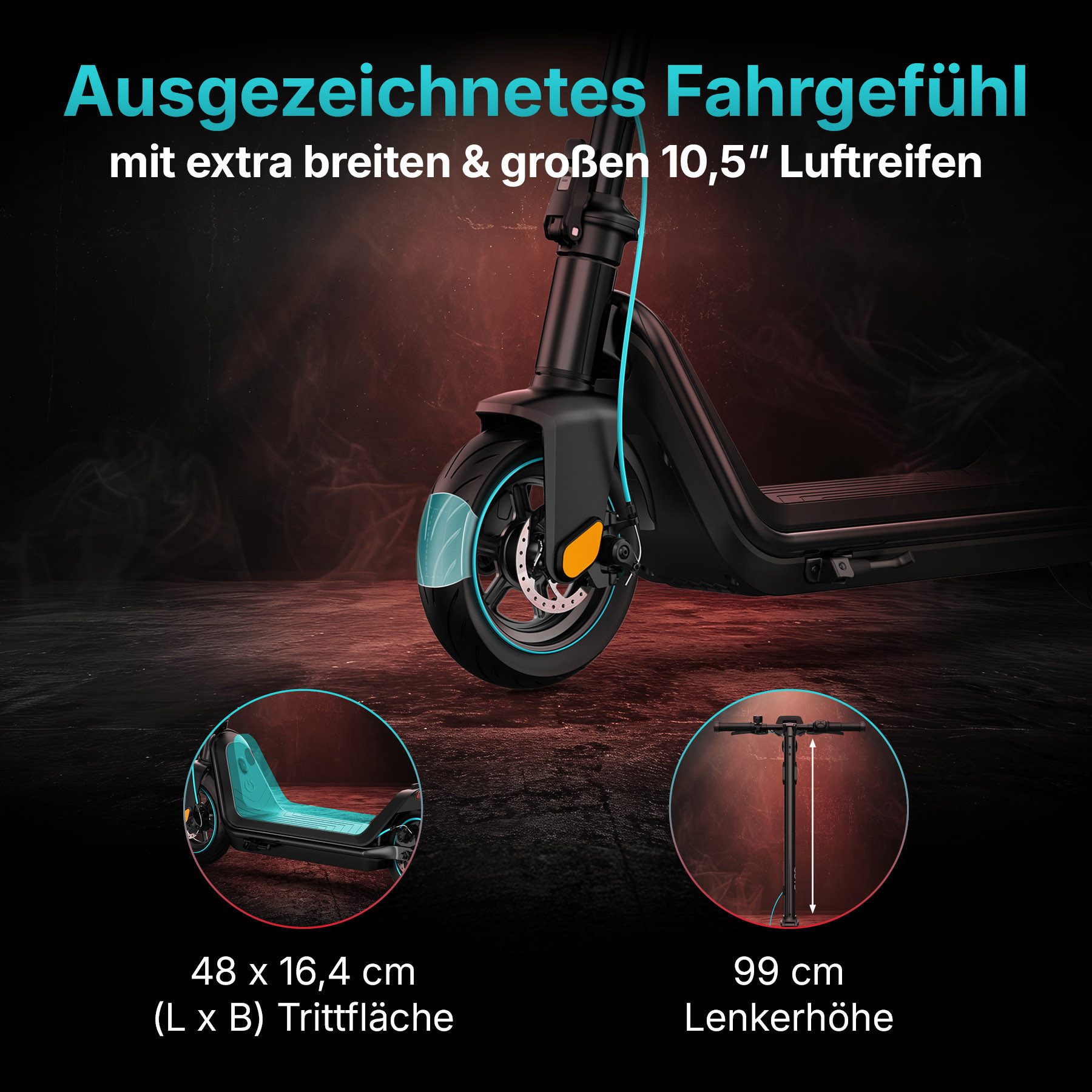 Odys E-Scooter ALPHA X5 PRO, 20 km/h, Luftreifen
