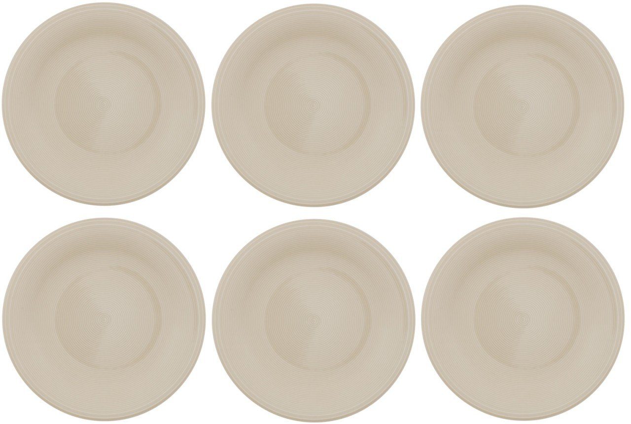 Villeroy & Boch Frühstücksteller Color Loop, Sandbraun H:2cm D:21.5cm Porzellan