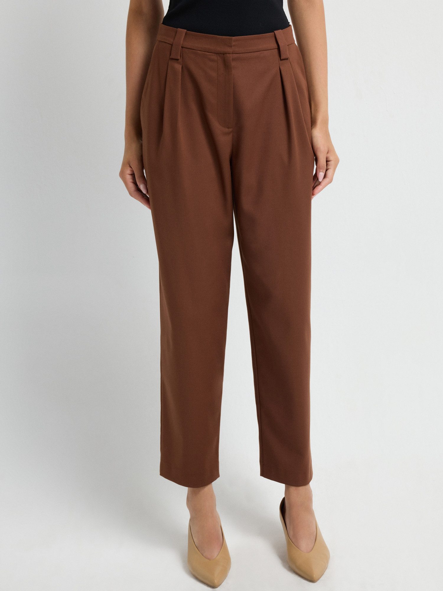 adL Stoffhose Bundfaltenhose in Tapered Fit