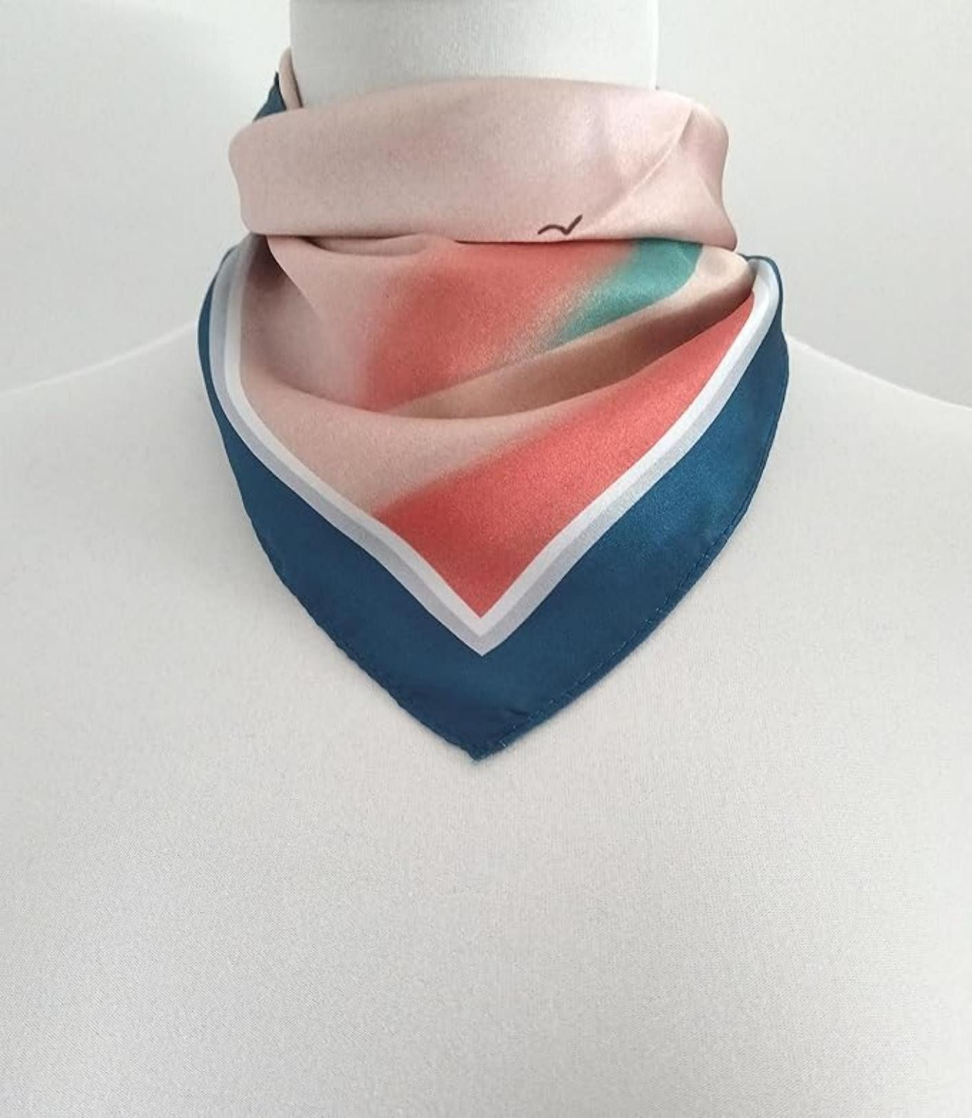 Zaewry Seidentuch Stirnband Quadratischer Haar-Bandanas-Schal für Damen – Bild 4 von 5