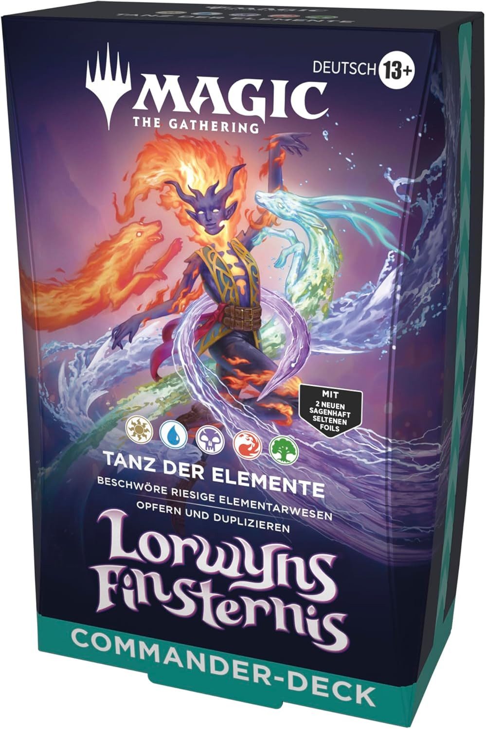 Magic the Gathering Sammelkarte Lorwyns Finsternis Commander Deck Set Deutsch, Enthält Fluch Der Fäulnis und Tanz der Elemente