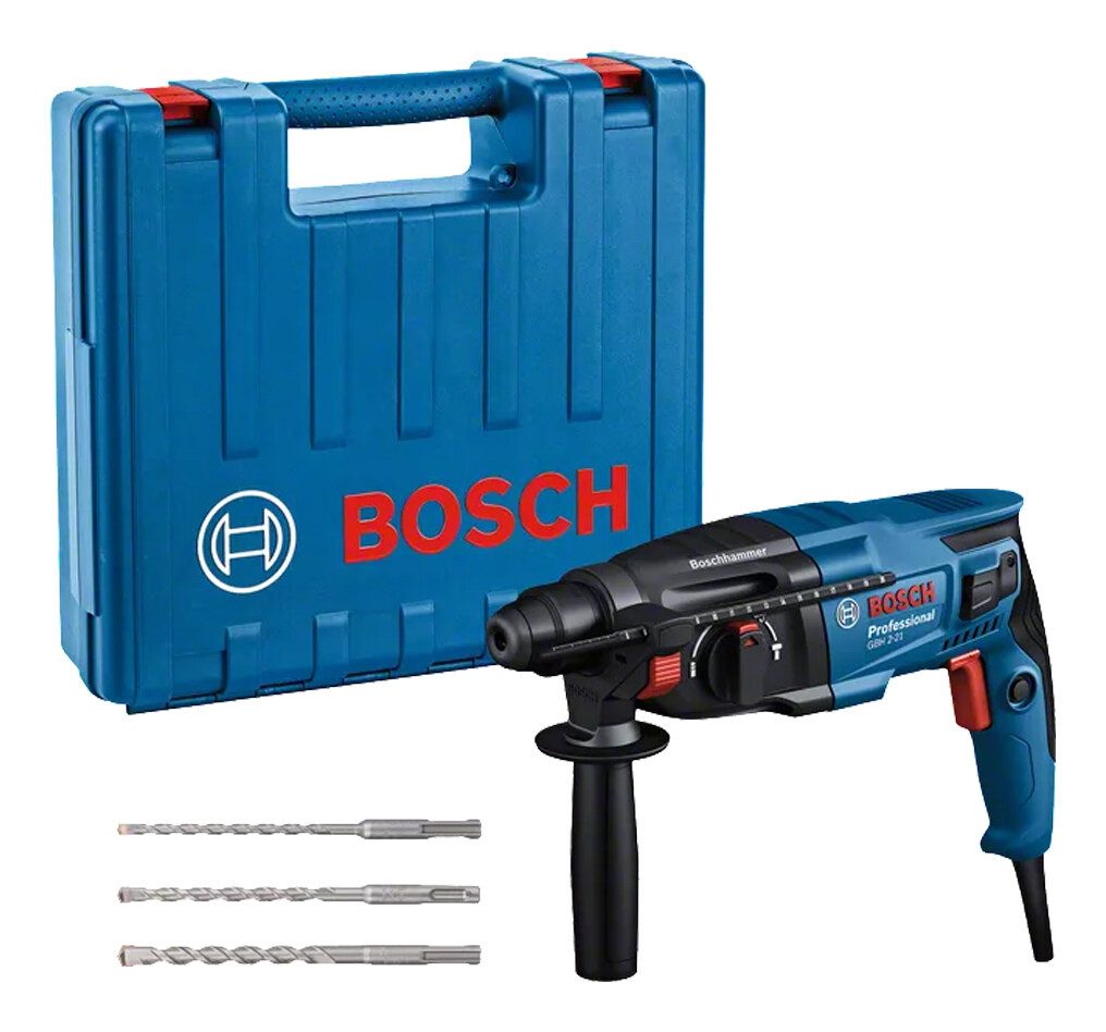 Bosch Professional Bohrhammer GBH 2-21, Mit SDS plus mit 1x Bohrer SDS plus 6/8/10 mm - im Handwerkerkoffer