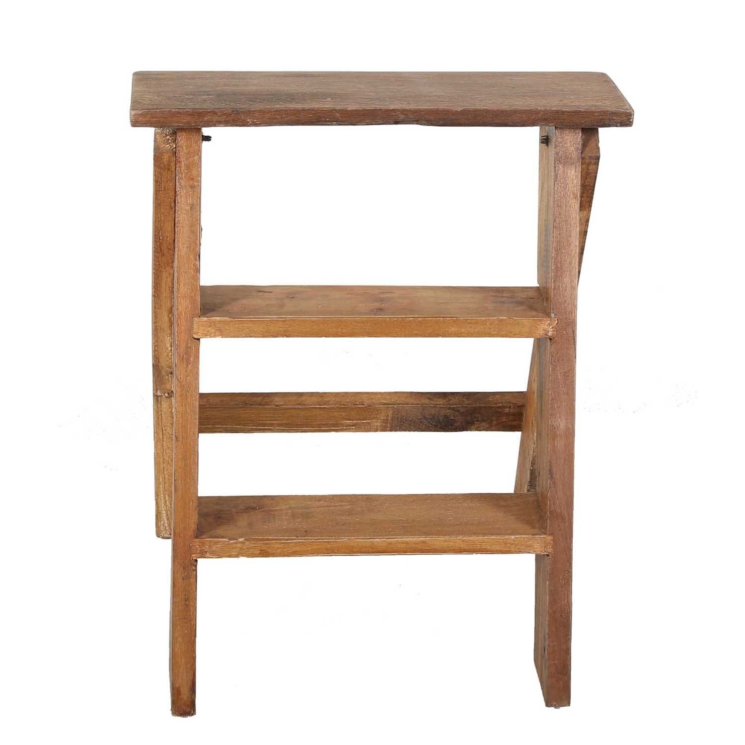 Casa Moro Pflanzentreppe Pflanzenregal Holz ROMANO mit 3 Ablagen Blumenleiter Blumentreppe (Pflanzenleiter für Balkon Terrasse Restaurant Café Deko), Pflanzen Regal Treppe aus Massivholz gefertigt