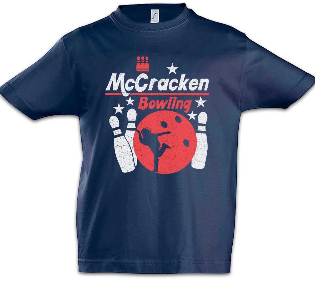 Print-Shirt McCracken Bowling Kinder T-Shirt Gamer Gaming Kingpin Games Fun Let's
