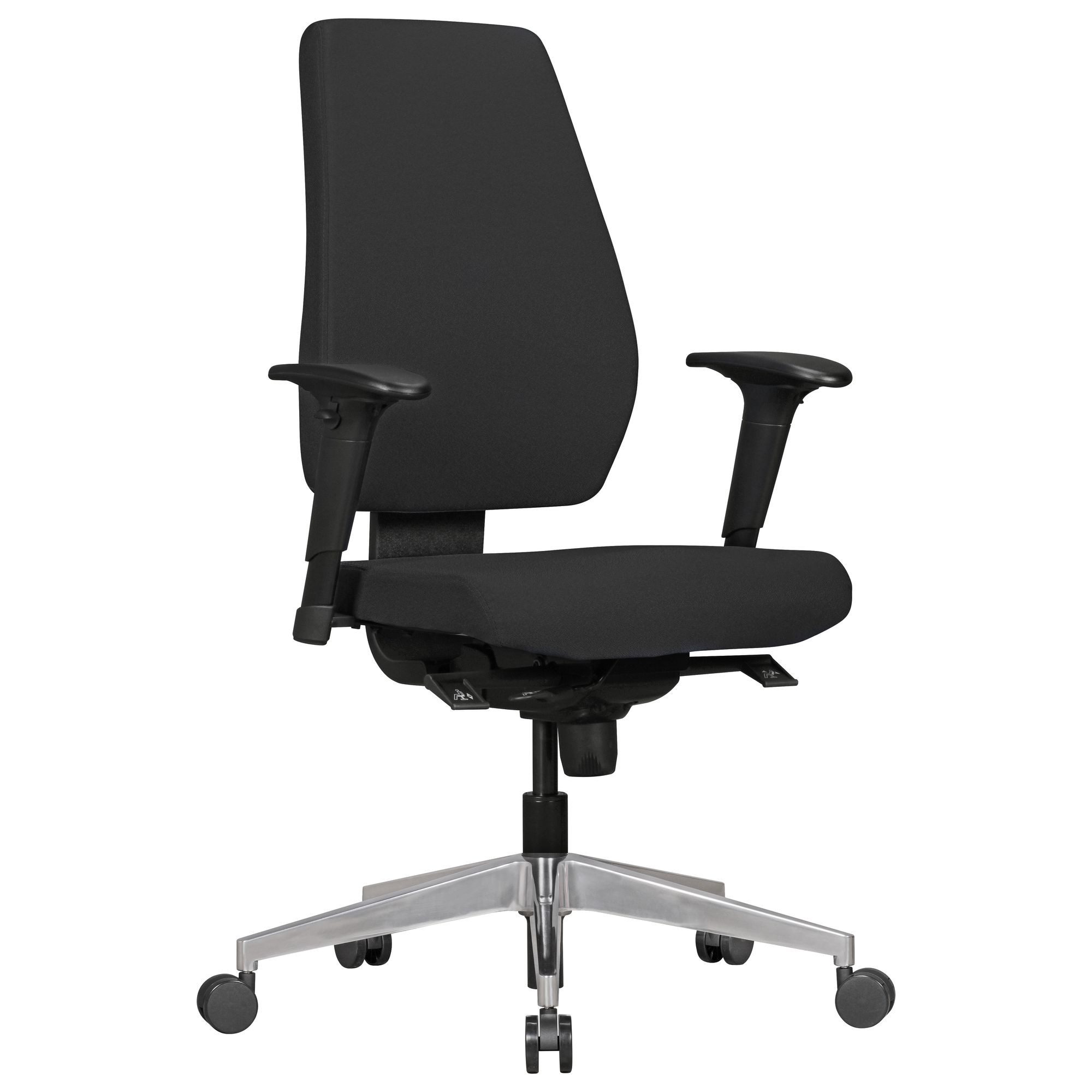 Amstyle Chefsessel Bürostuhl Darius schwarz Stoffbezug Drehstuhl höhenverstellbar Stuhl (Stoff Schwarz, Bürostuhl XXL 120 kg Modern), Schreibtischstuhl Drehbar, Drehstuhl mit Armlehne