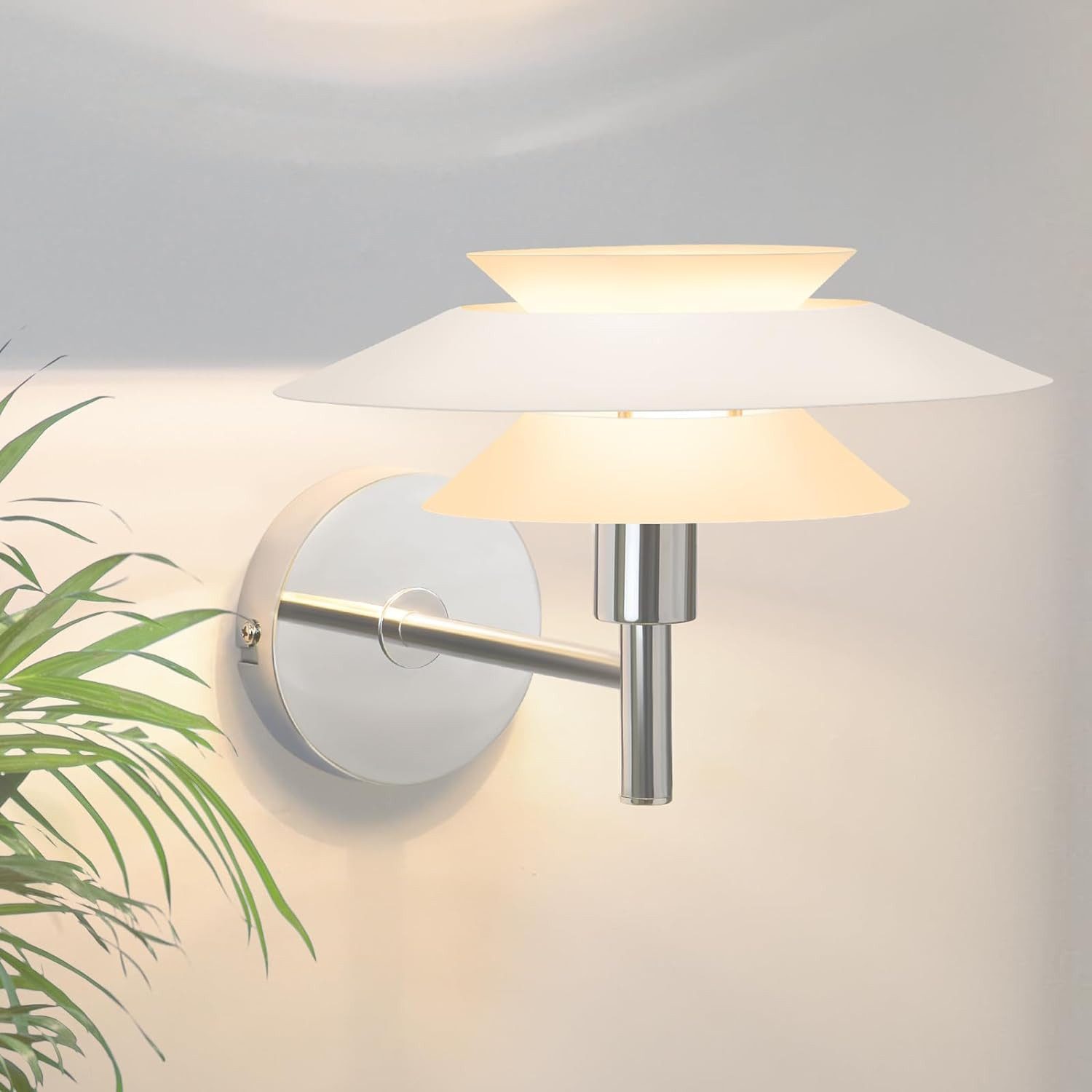 ZMH Wandleuchte Innen Schwarz Wandlampe Modern G9 Metall Design (Max.25W), LED fest integriert