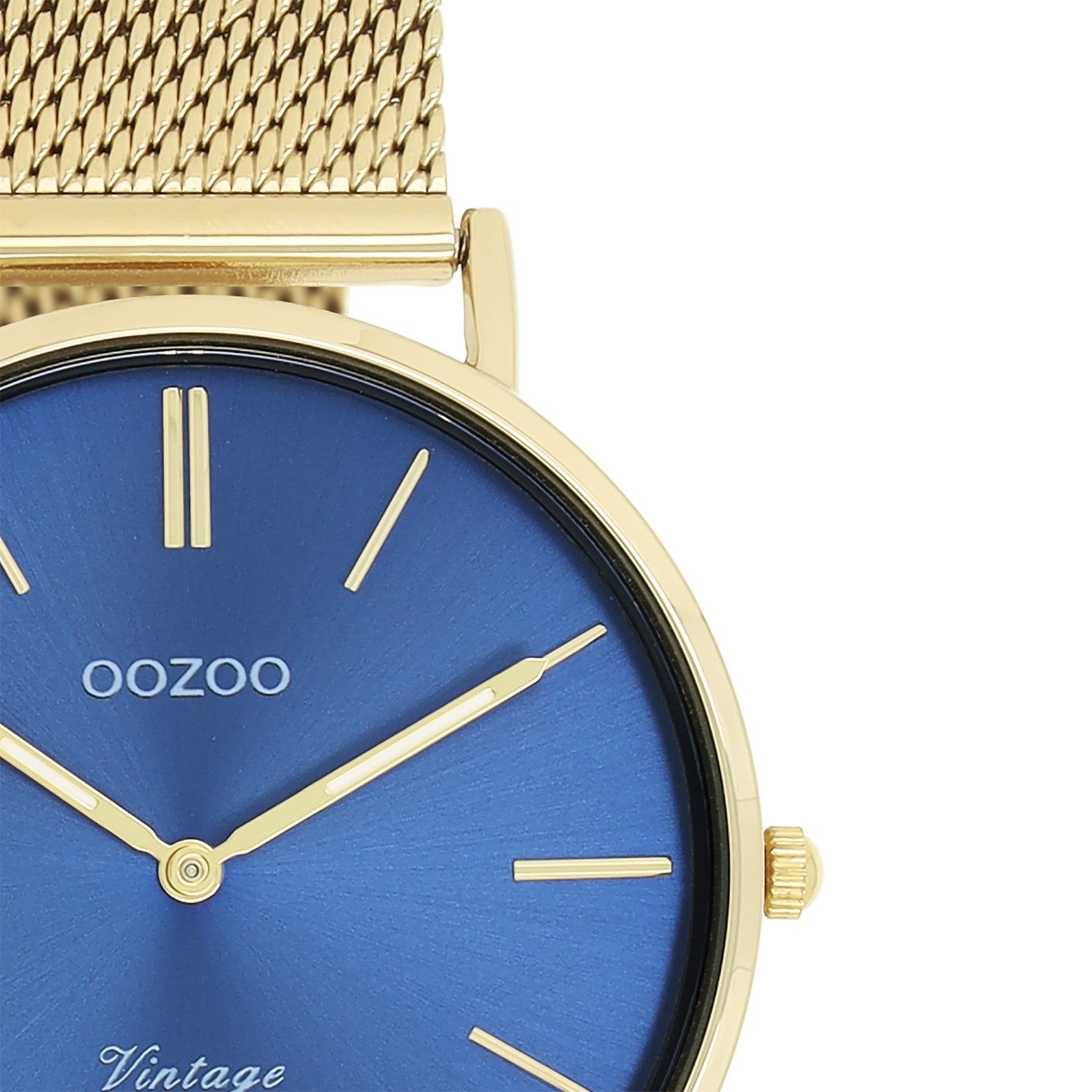 OOZOO Quarzuhr Oozoo Damen Armbanduhr Vintage Series, (Analoguhr), Damenuhr rund, mittel (ca. 36mm) Metall, Mesharmband, Casual-Style