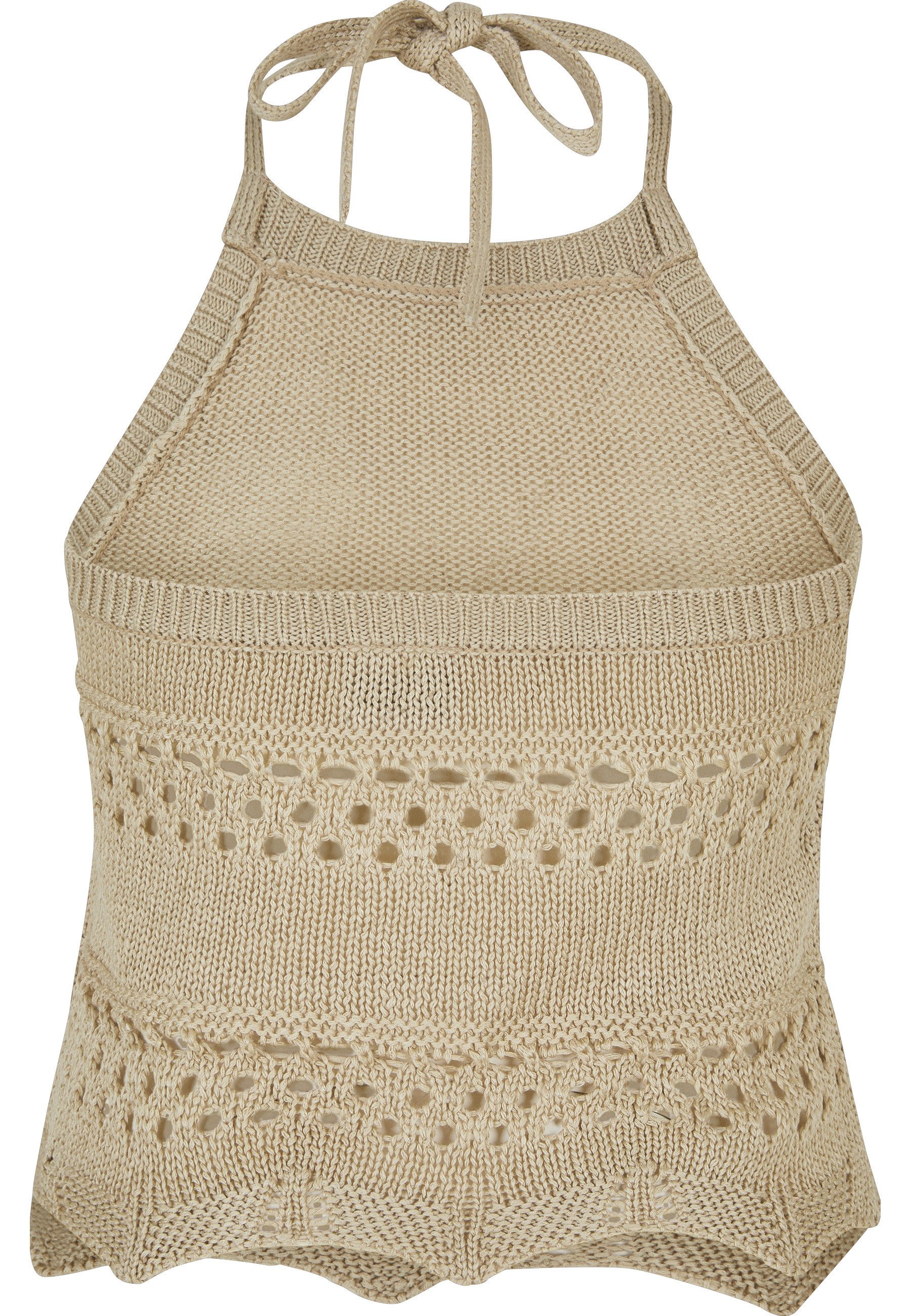 URBAN CLASSICS Tanktop Urban Classics Damen Ladies Short Crochet Knit Neckholder Top (1-tlg) – Bild 2 von 5