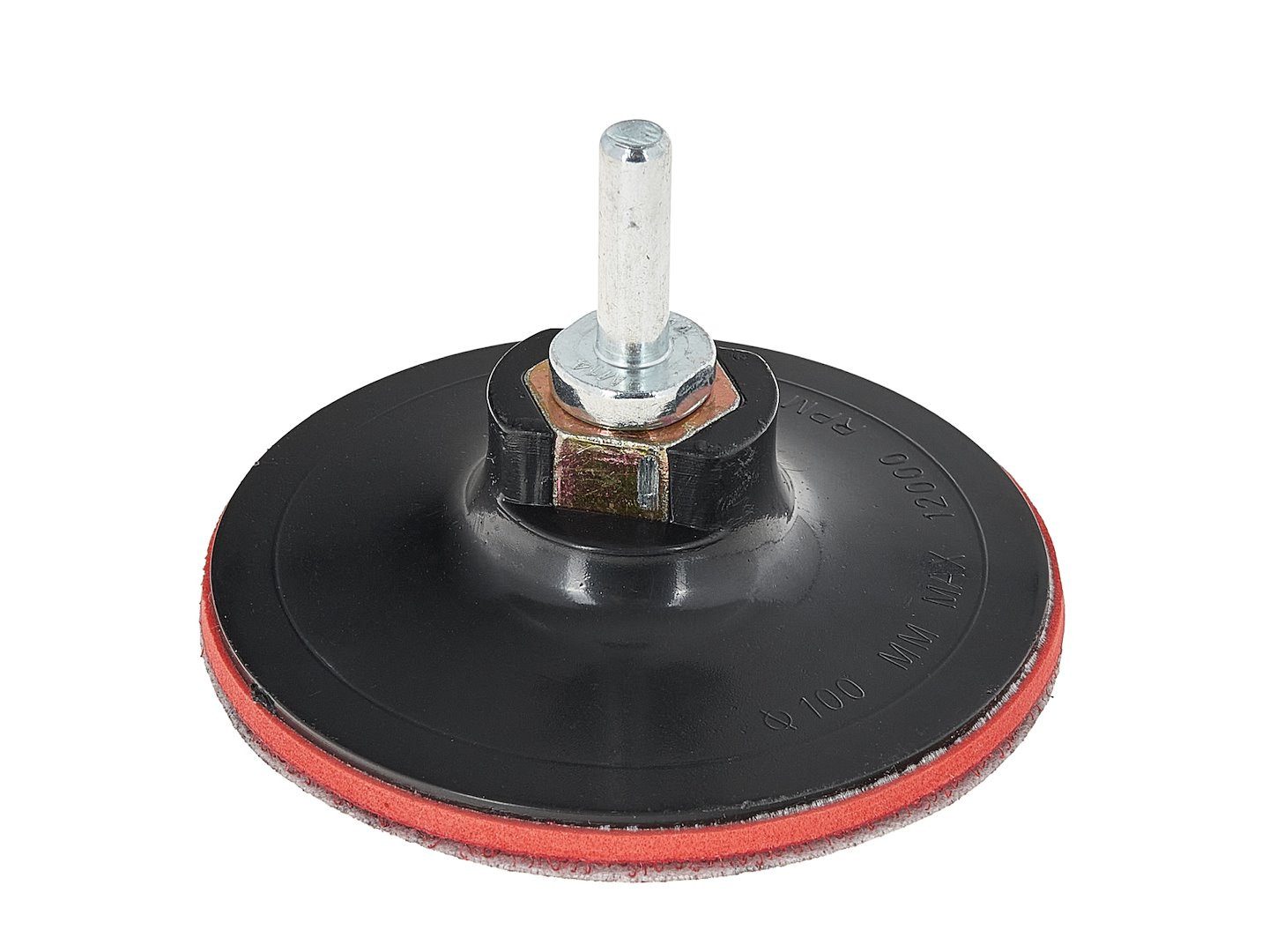 GEKO Schleifteller 100mm Klett Schleifteller M14 Haftteller inkl Adapter Bohrmaschine, 1-St., M14-Gewinde, inkl. Bohradapter – Bild 4 von 5