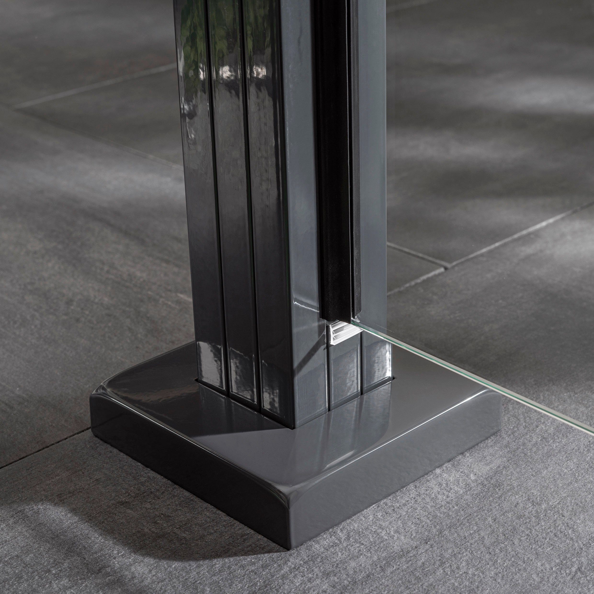 STAKET PRO Zaun, (Set), Glaszaun, Gesamtlänge: 2,212 m, 3 Pfosten