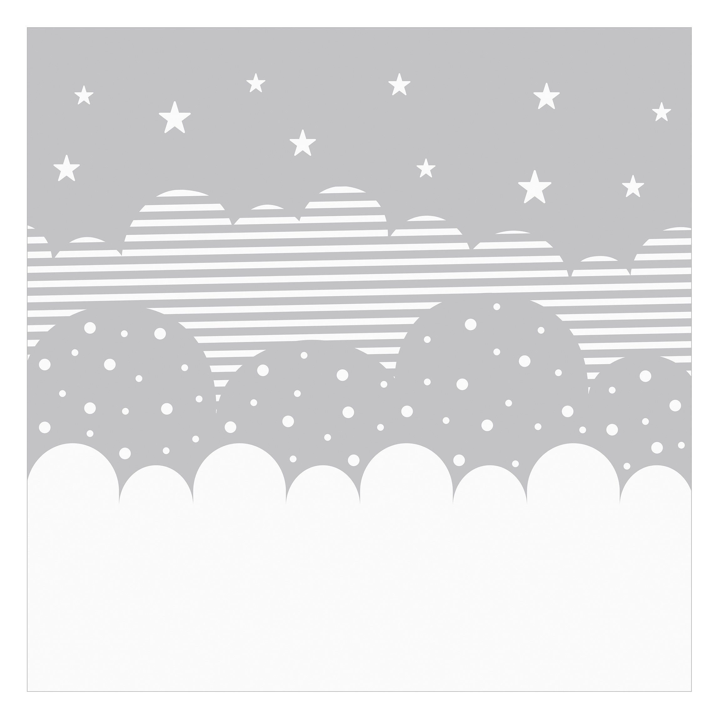 Bilderdepot24 Kindertapete Wolken Sterne Kinder Himmel grau moderne Wanddek günstig online kaufen