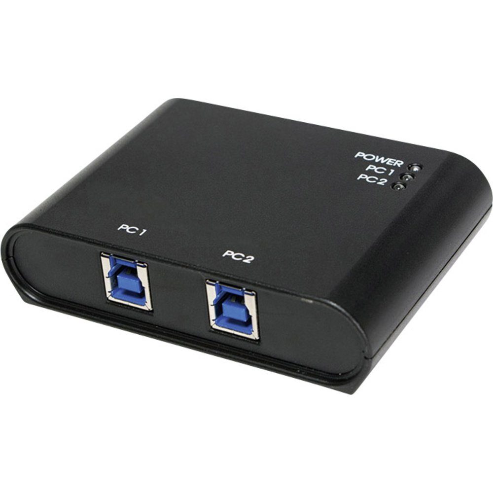LogiLink UA0216 2 Port USB 3.2 Gen 1-Umschalter (USB 3.0) Schwarz USB-Adapter