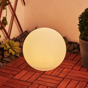 hofstein LED Solarleuchte LED Farbwechsler Solar Kugel Außen Lampe dimmbar Terrassen Garten