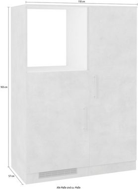wiho Küchen Küche "Cali", Back-/Kühlmodul, wahlweise mit E-Geräten, Breite 110 cm