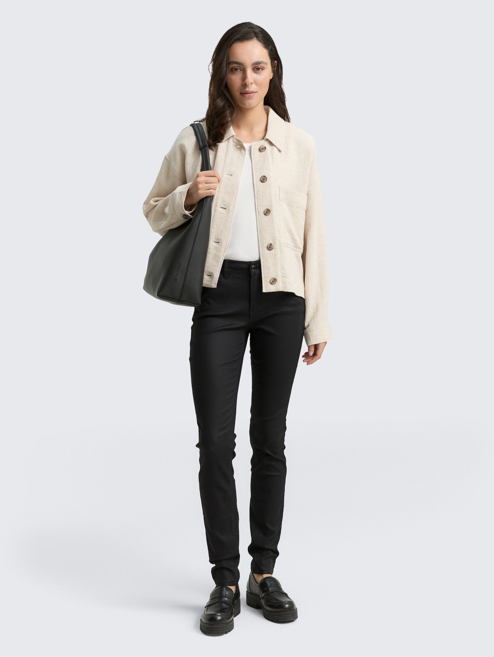 TOM TAILOR Skinny-fit-Jeans Jeanshosen Coated TTLUCIE SKINNY Jeans günstig online kaufen