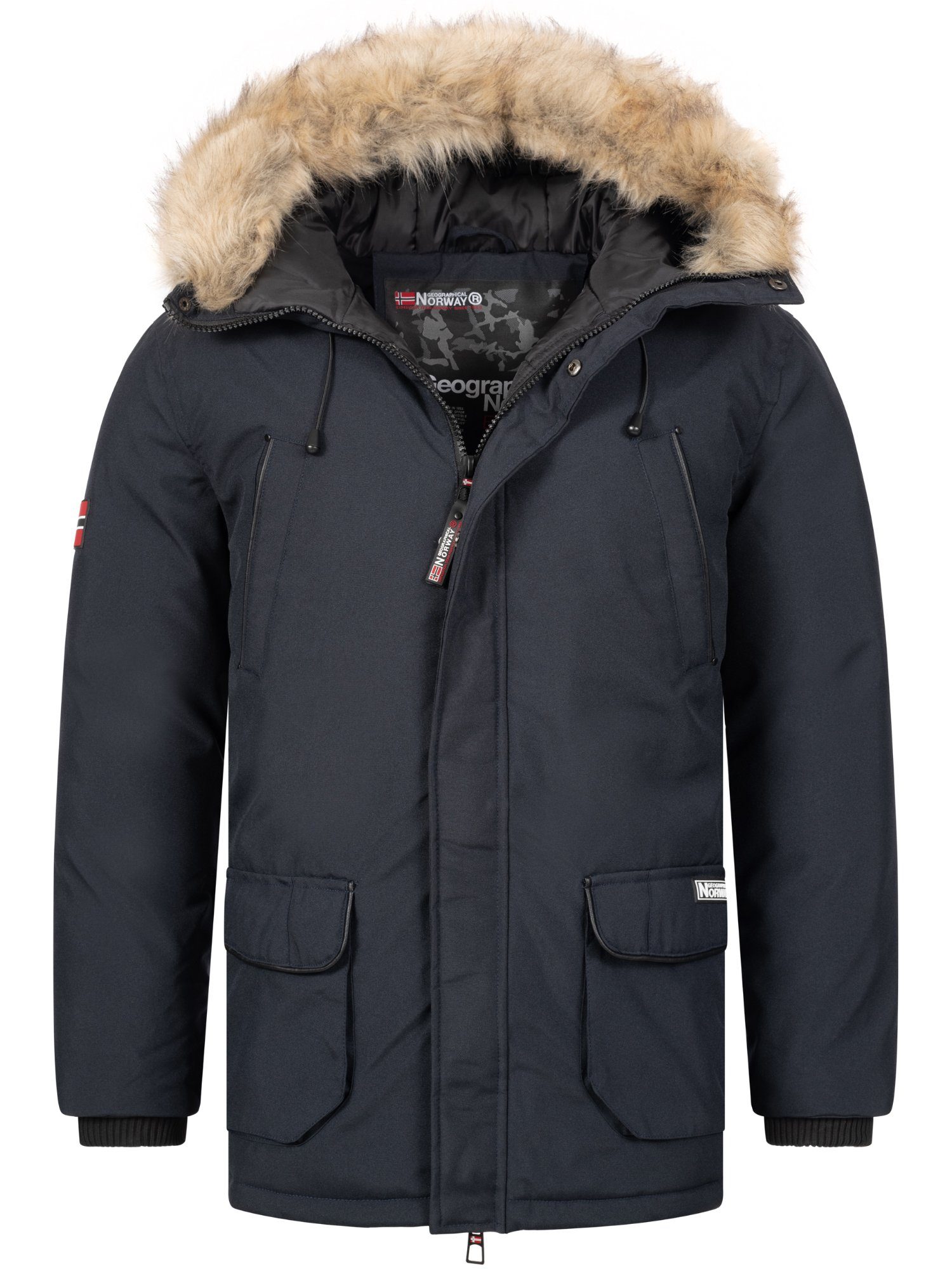 Geographical Norway Winterjacke Herren Winterjacke Parka H-355 Navy