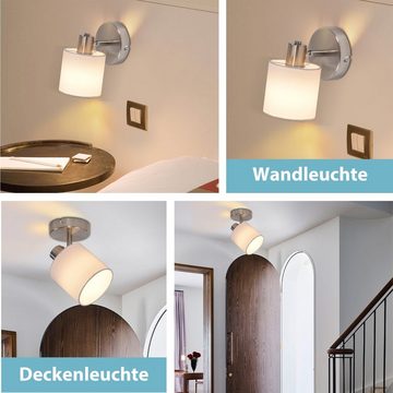 Nettlife Deckenstrahler 1/2/3/4 Flammig Deckenlampe Schwarz Deckenleuchte Vintage E14, Schwenkbar 350°, ohne Leuchtmittel, Wohnzimmer Schlafzimmer Küche Flur