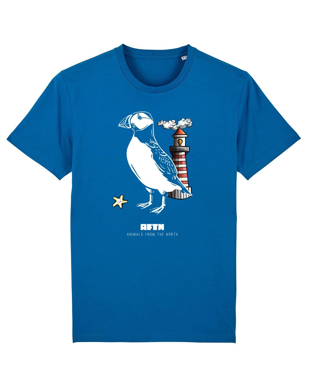 dunkelblau [#aftn] Apparel Print-Shirt meliert (1-tlg) wat? Papageientaucher