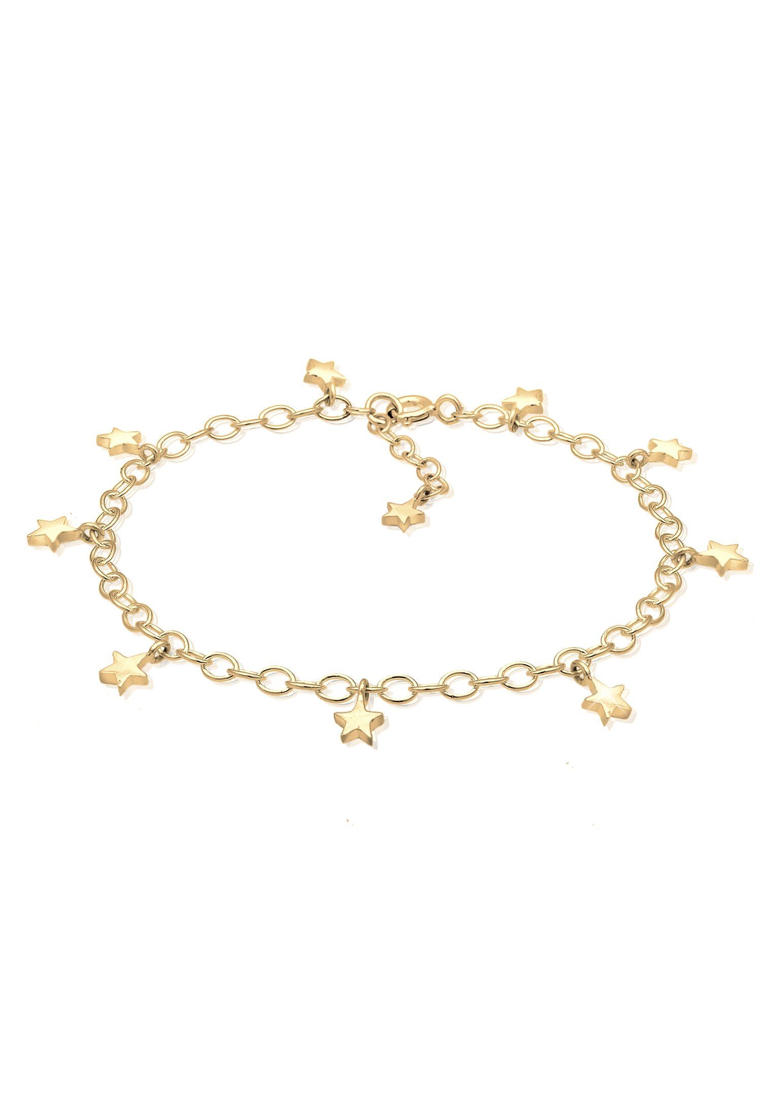 Elli Armband Ankerkette Astro Stern Symbol Trend 925er Silber, Sterne Gold