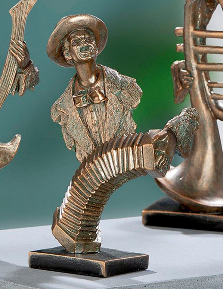 GILDE Dekofigur Skulptur Akkordeonspieler (1 St), Kategorie: Figuren,  Skulpturen & Statuen