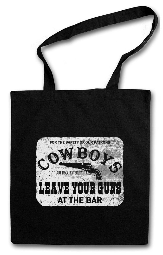 Beuteltasche Cowboys Safety Sign Stofftasche Cowgirl USA US Confederate Western