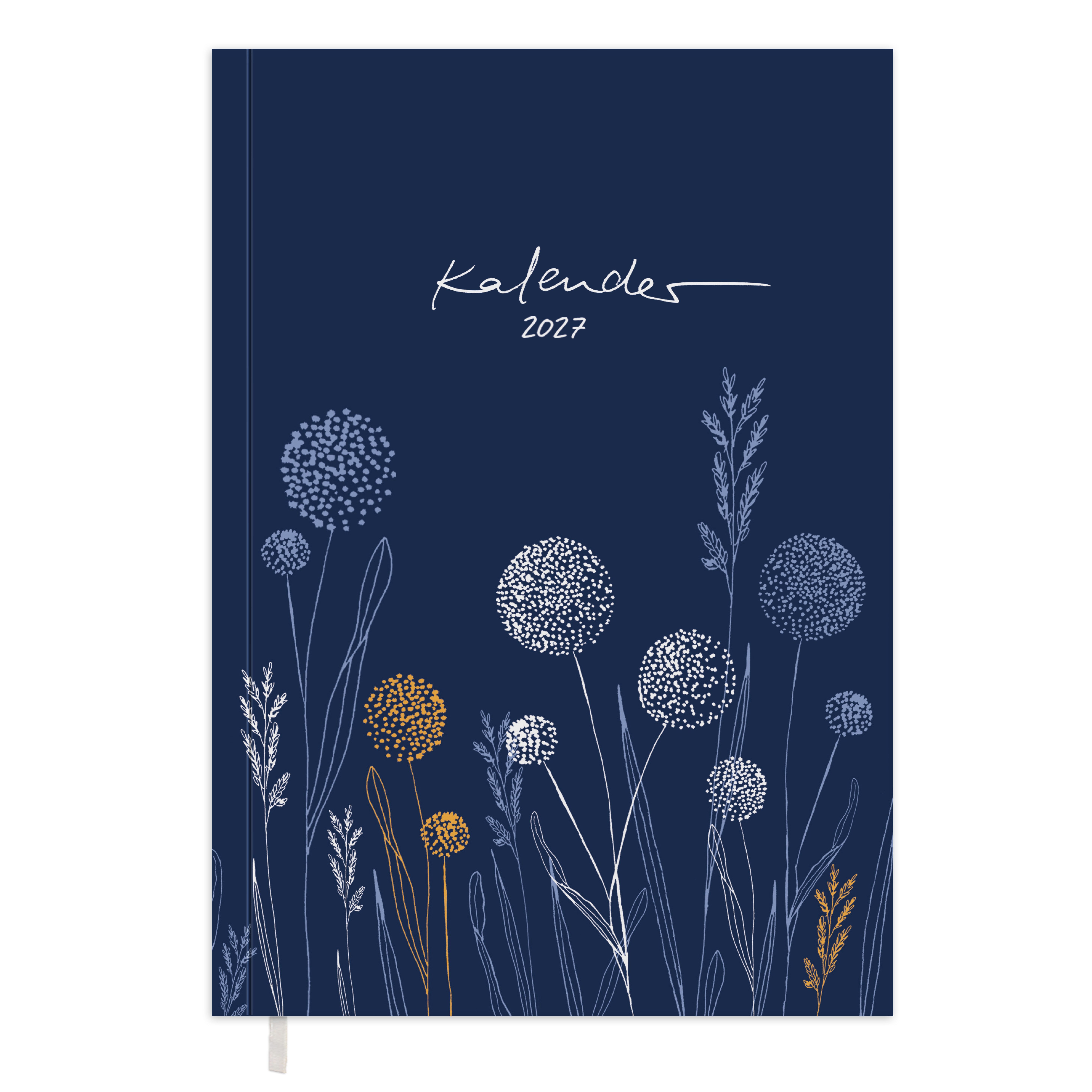 Eine der Guten Verlag Terminkalender Terminplaner 2027 - A5, blau weiß, 1 Doppelseite / Woche, 144 S. FSC-Papier, Softcover, klimaneutral