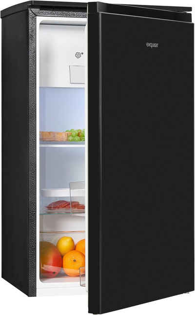 exquisit Kühlschrank KS117-3-010F schwarz, 85 cm hoch, 48 cm breit