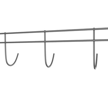 LUCKZON Kleiderständer, Mentall, mit 2 Kleiderstangen, 3 Ablagen, bis 70 kg belastbar, mit Höhenverstellbaren Einlegeböden und Verstellbaren Nivellierfüßen