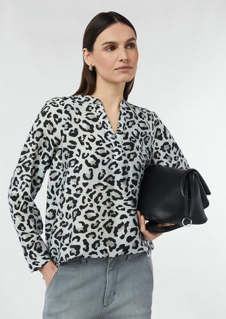 comma casual identity Langarmbluse Strukturierte Tunikabluse mit Raglan-Ärm günstig online kaufen