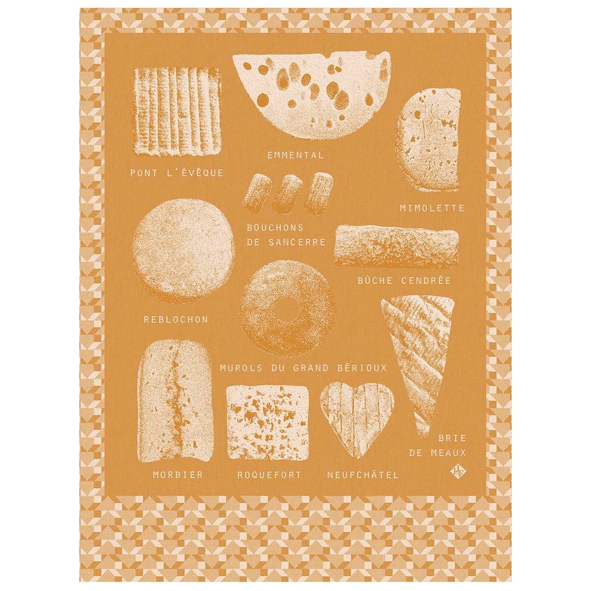 Le Jacquard cm, Geschirrtuch 60x80 (1-tlg., Geschirrtuch Mimolette Francais Fromages x jacquard-gewebt Geschirrtuch), 1