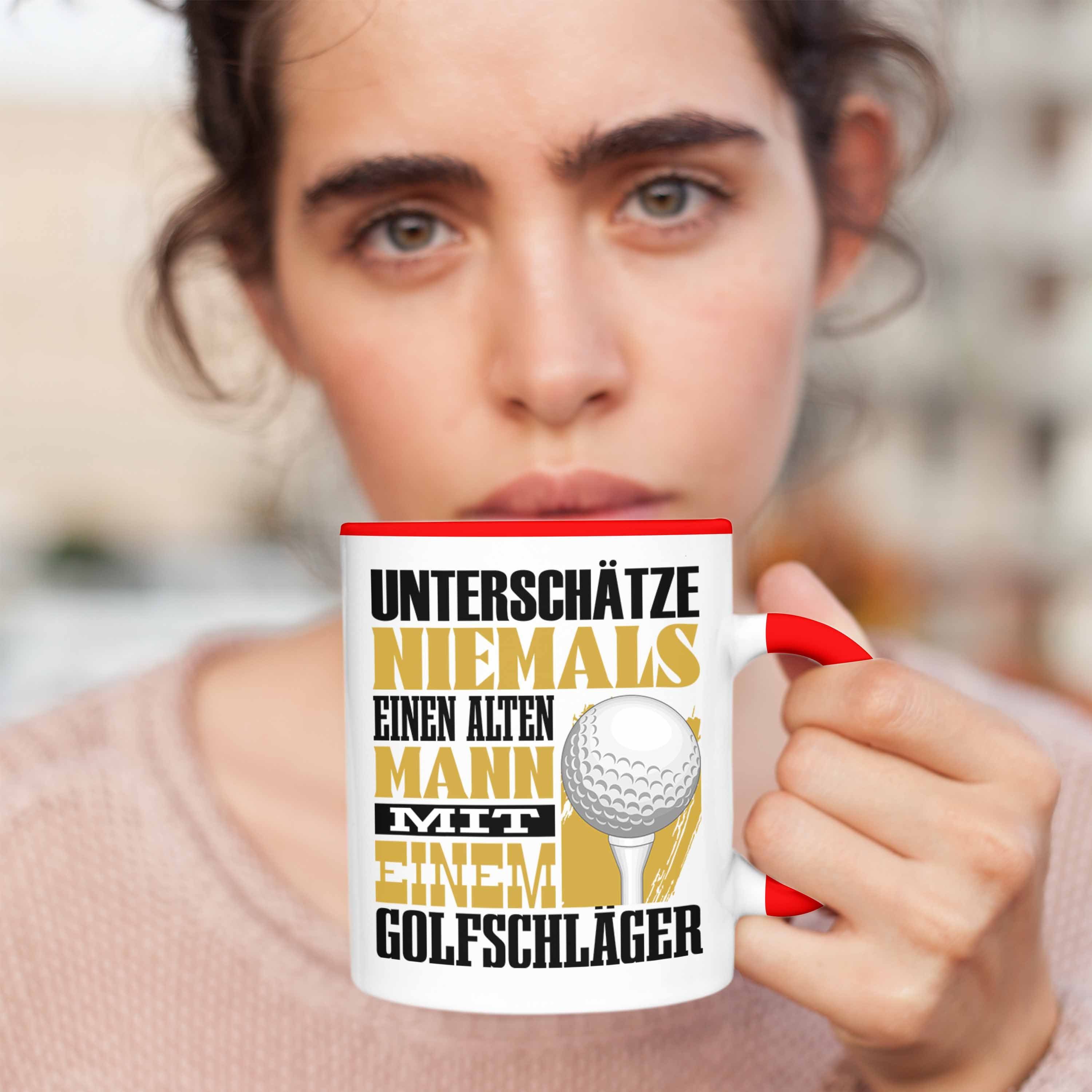 Geschenk Ni Tasse Rot Trendation Unterschätze Spruch für Tasse Golfspieler Lustiger Golfer