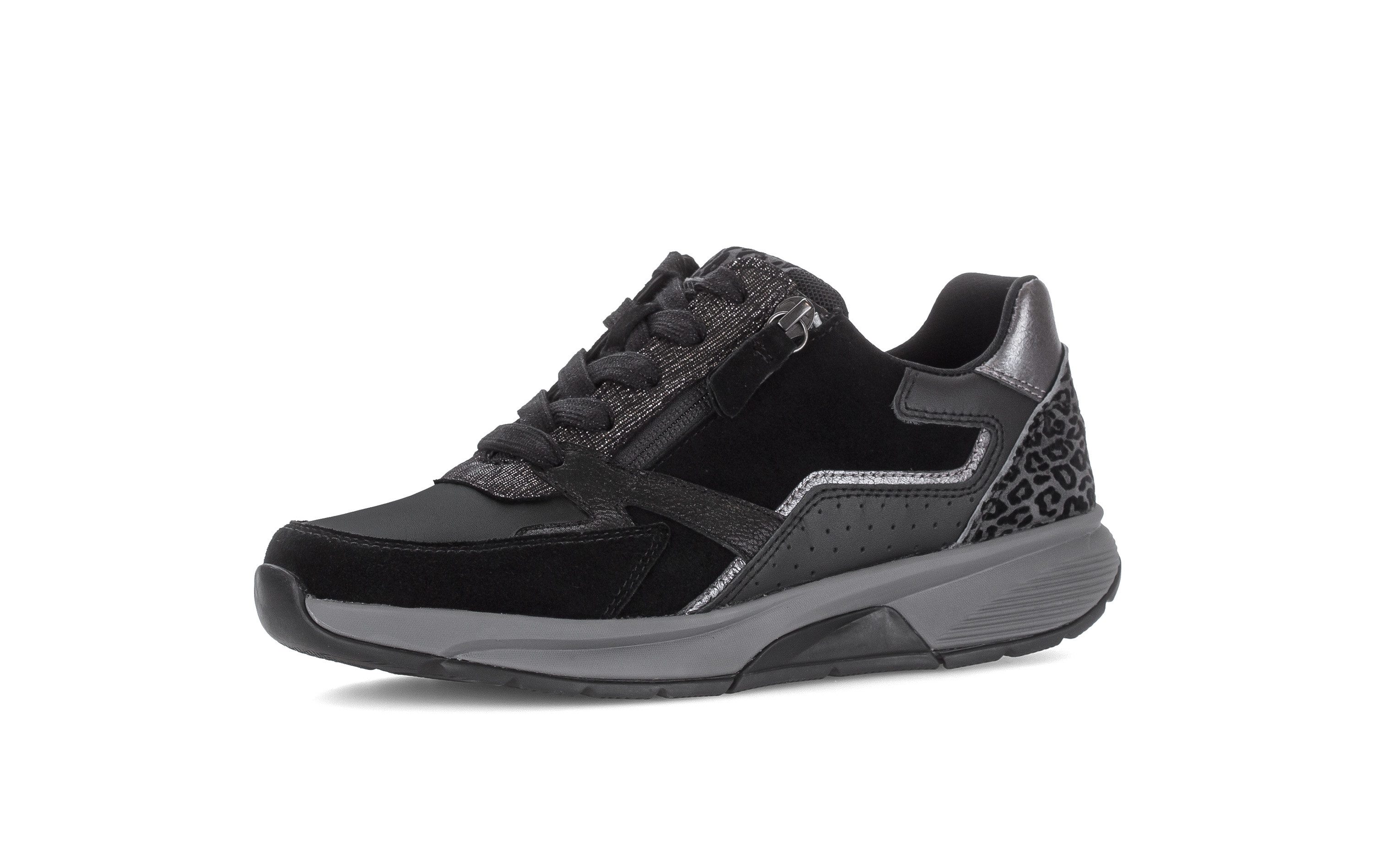 rollingsoft Keilsneaker Halbschuh, Schnürer mit Kontrastbesätzen
