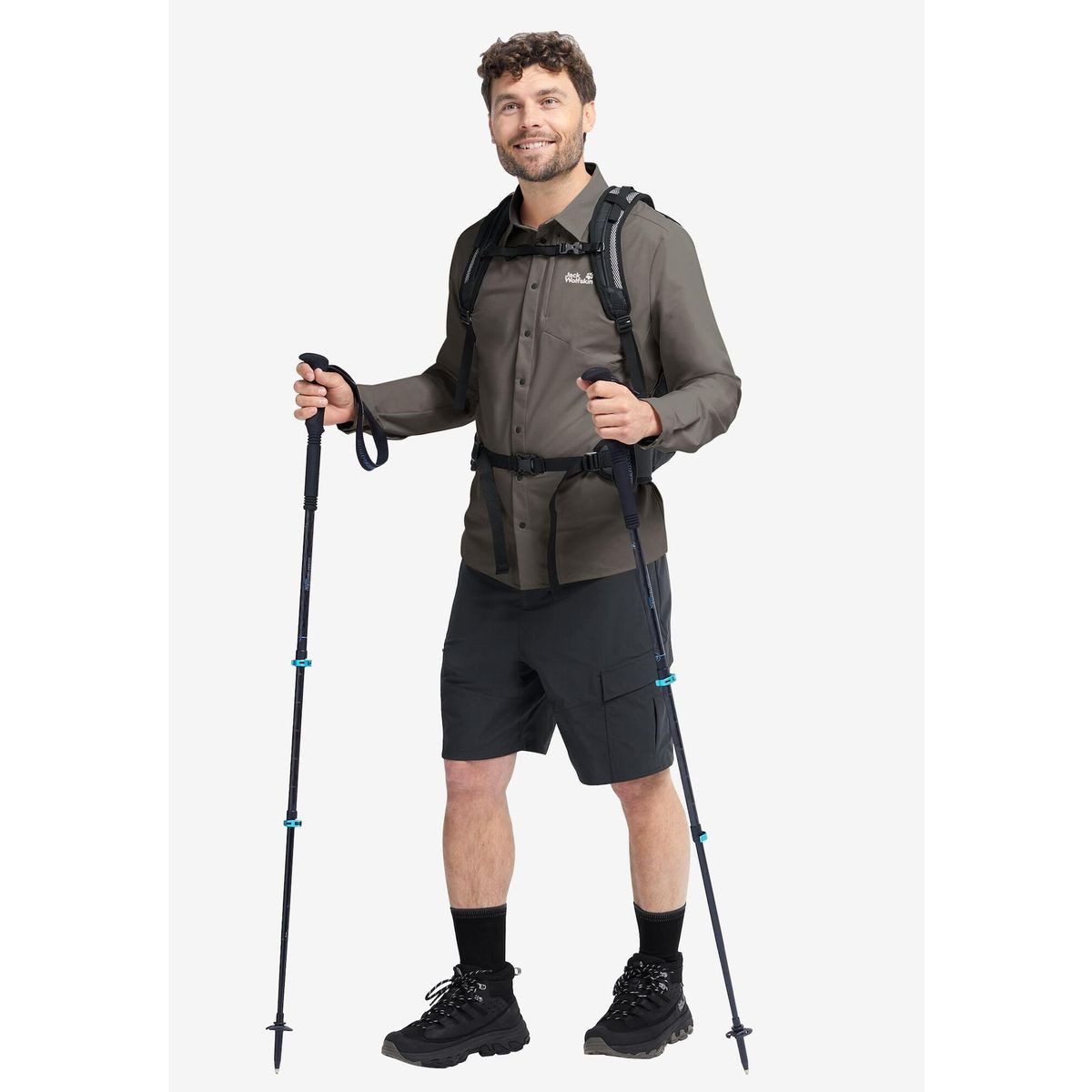 Jack Wolfskin Outdoorbluse Prelight Suncool LS Shirt M Perfektes Outdoor-Hemd für Herren mit UV-Schutz, ideal für