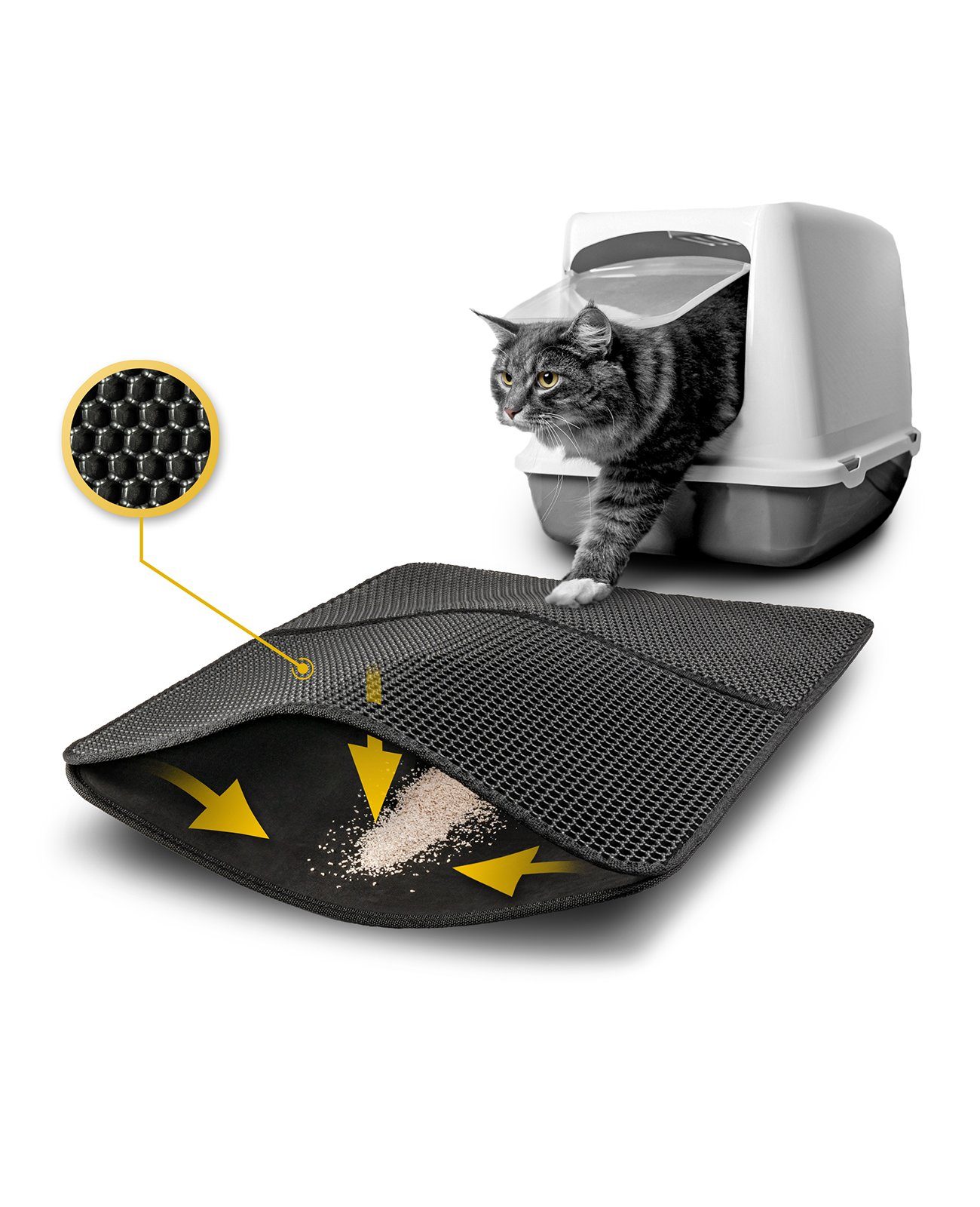 Katzentoilette doppellagige Katzenstreu-Matte