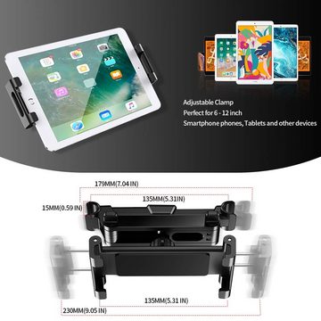 CALIYO Lerntablet Tablet Halterung Auto Kopfstütze, 360° Drehung tablethalterungen Auto, für 4~12,9 Zoll Handy, Tablet, Switch und Andere Geräte