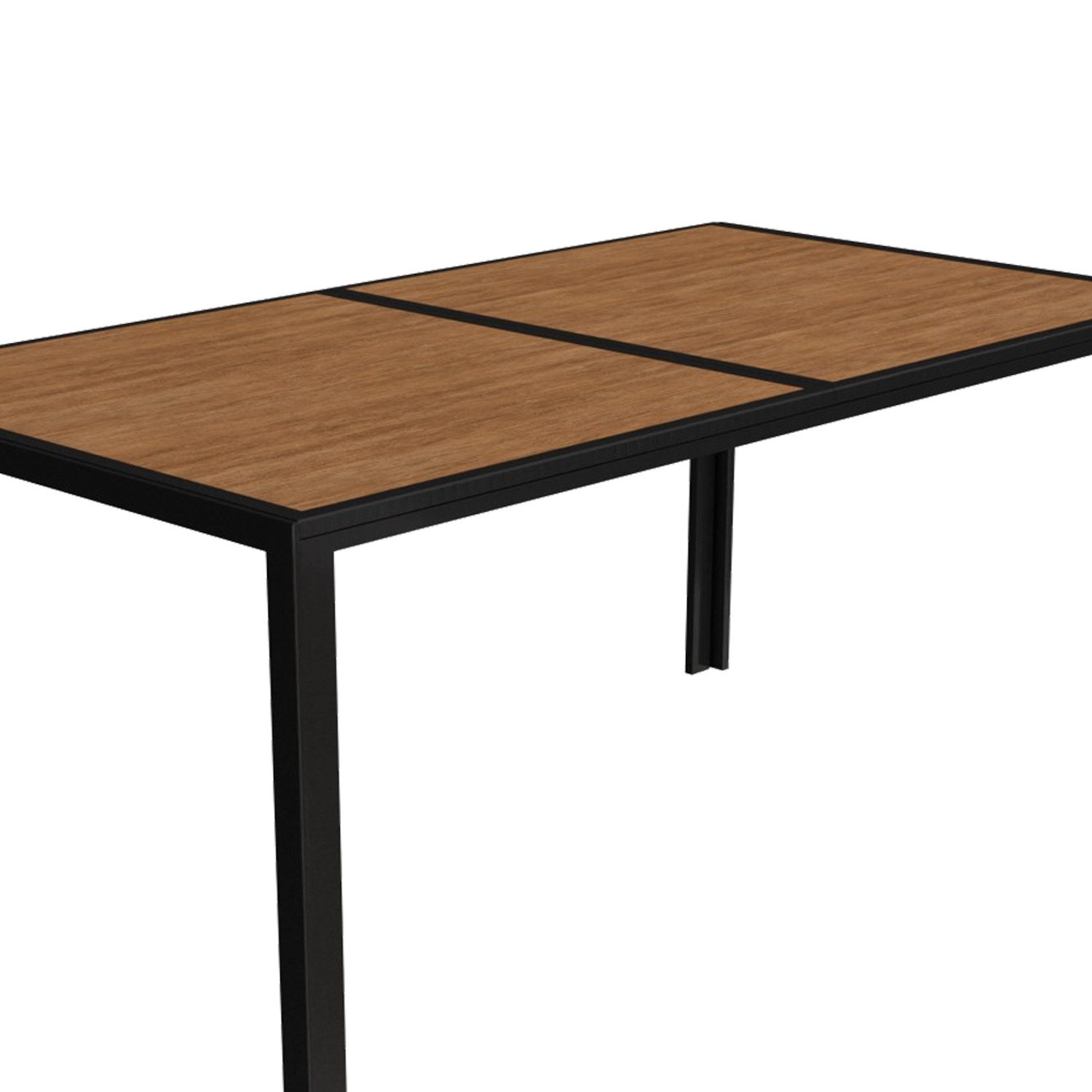 Mojawo Küchentisch Gartentisch Esstisch Outdoor Tisch Holzoptik Gartenmöbel 150x80 cm – Bild 4 von 5