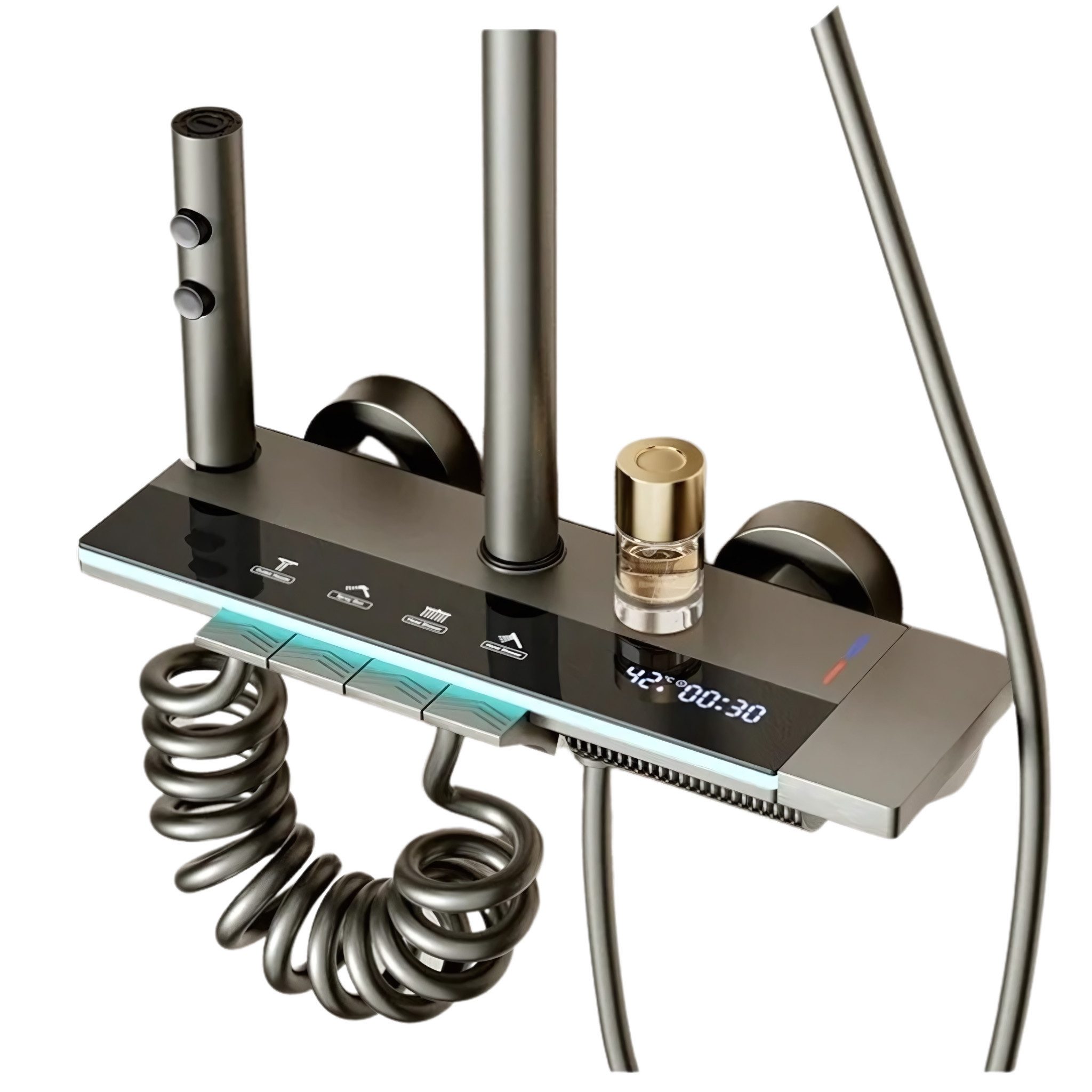 HS.SUPPLY Duscharmatur Duschsystem Regendusche mit Thermostat, günstig online kaufen