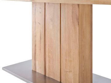 MCA furniture Esstisch Greta, Esstisch mit Baumkante, gerader Kante oder geteilter Tischplatte