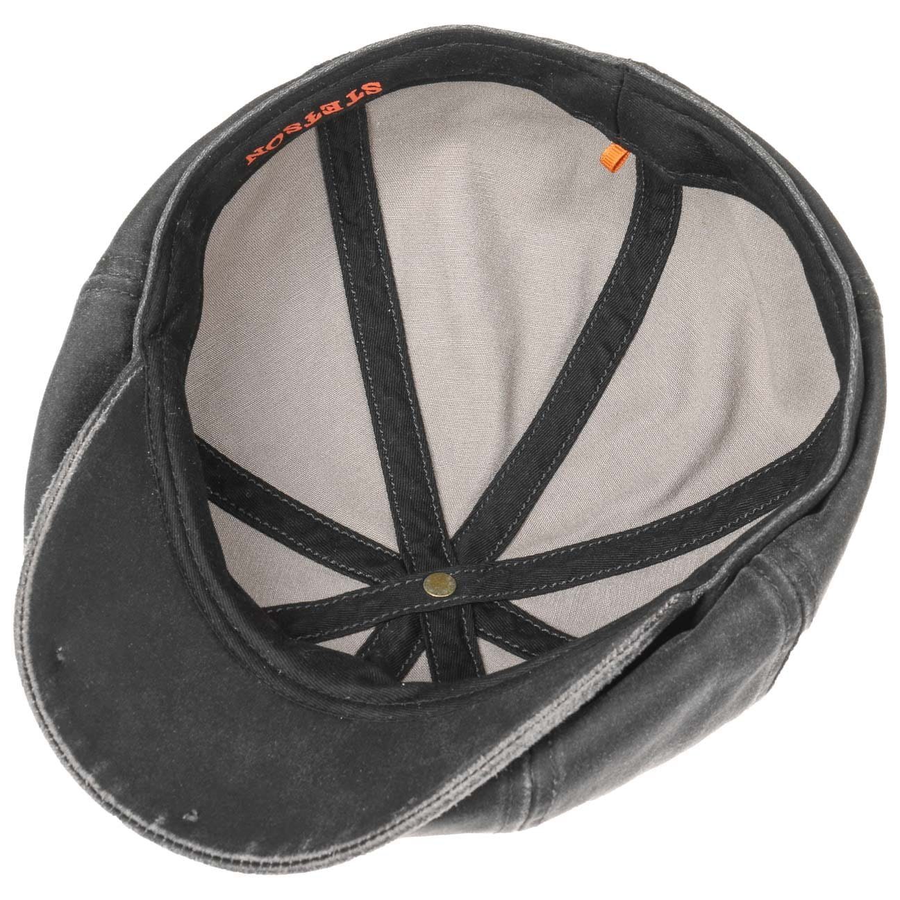 (1-St) Cap schwarz mit Flat Ballonmütze Stetson Schirm