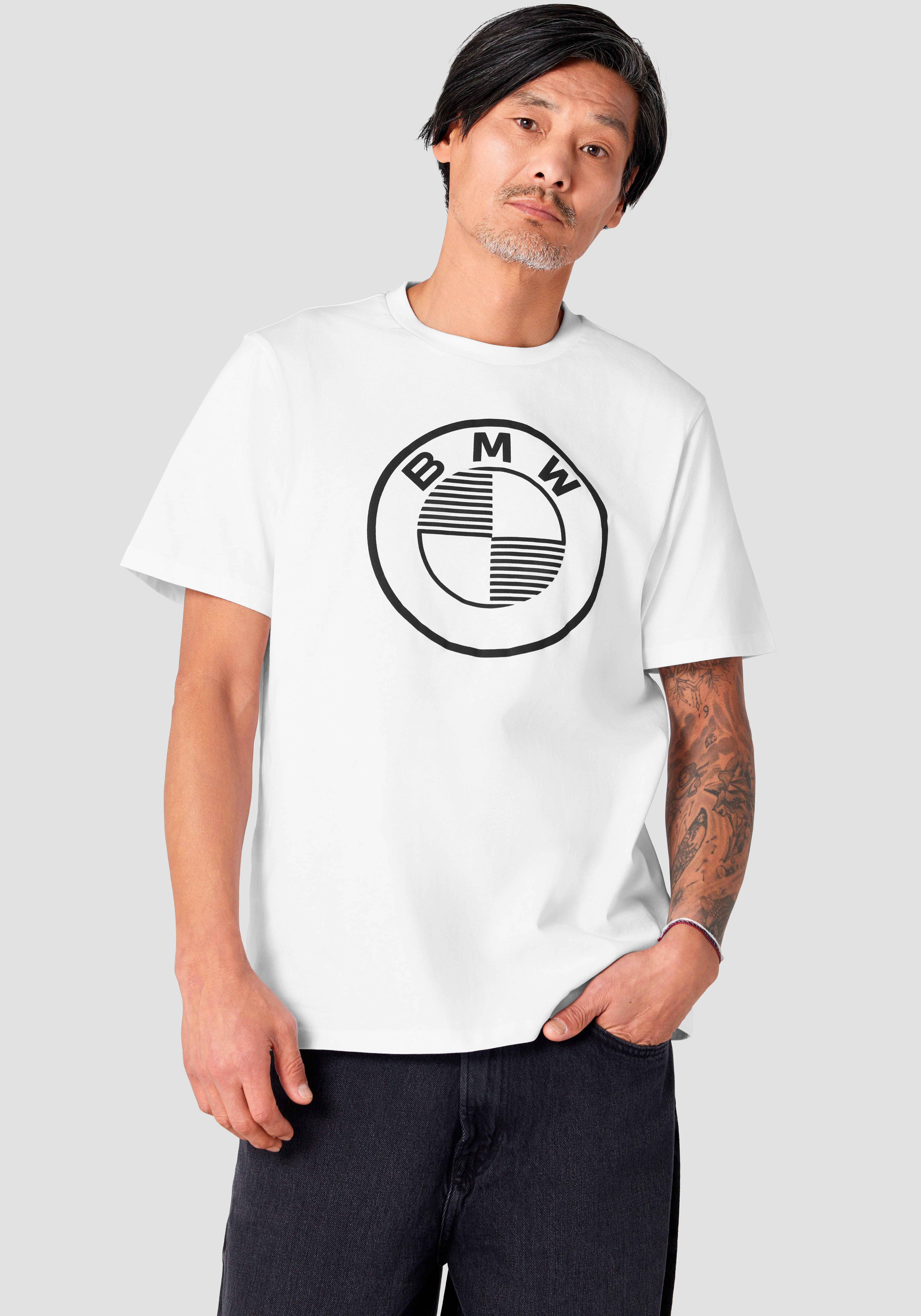 BMW T-Shirt mit auffälligem Logo-Print