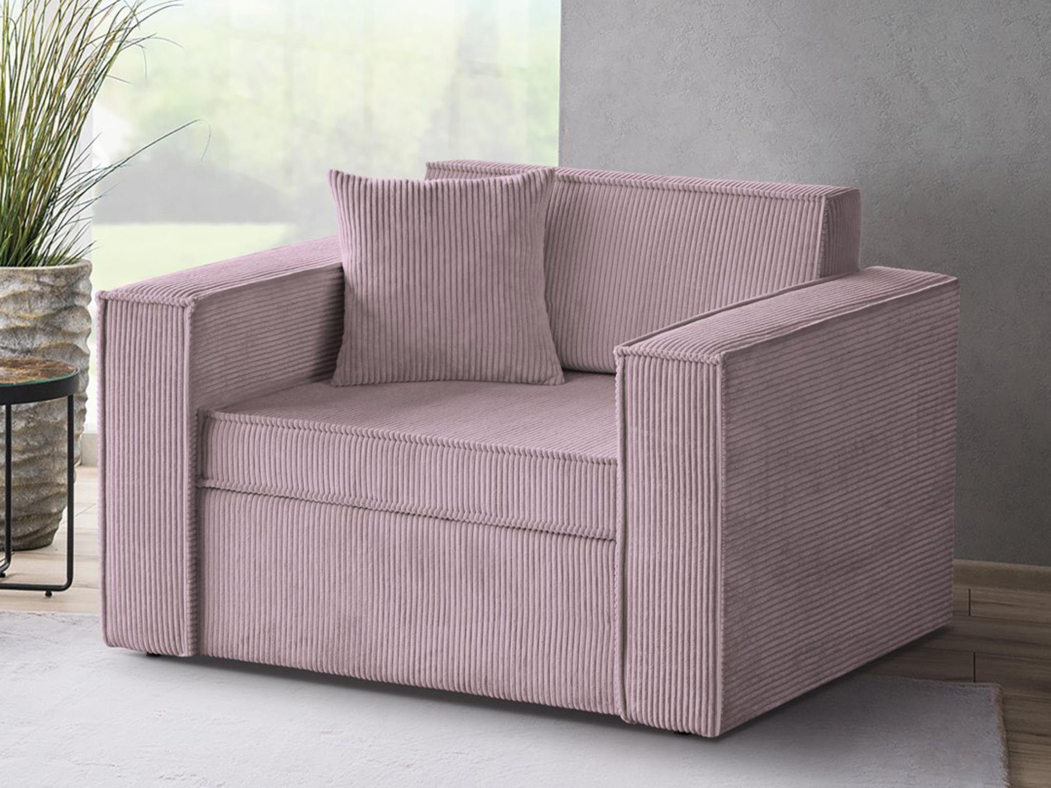 Beautysofa Schlafsofa Dave, mit Relaxfunktion, Bettkasten, modernes Einzelsofa aus Cordstoff