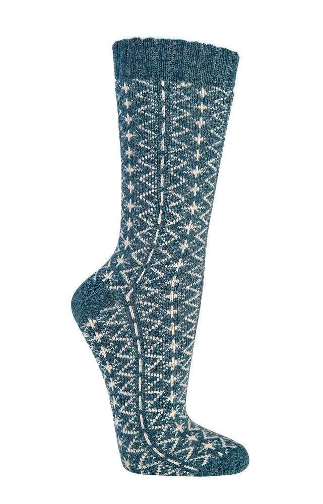 Komfortsocken 2 Paar Folklore TREND-Socken Wollsocken mit Merino- & Alpakawolle